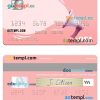 Argentina Bank of the City of Buenos Aires visa card template in PSD format