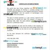 Argentina Garcia & Luna S.A.C certificate of employment Word and PDF download template