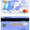 Argentina Municipal Bank of Rosario mastercard template in PSD format