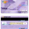 Argentina Municipal Bank of Rosario visa card template in PSD format