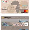 Argentina New Bank of Santa Fe mastercard template in PSD format