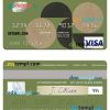 Argentina New Bank of Santa Fe visa card template in PSD format