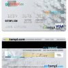 Australian AMP Bank visa card example in PSD format