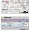 Australian Australiann Military Bank visa card example in PSD format