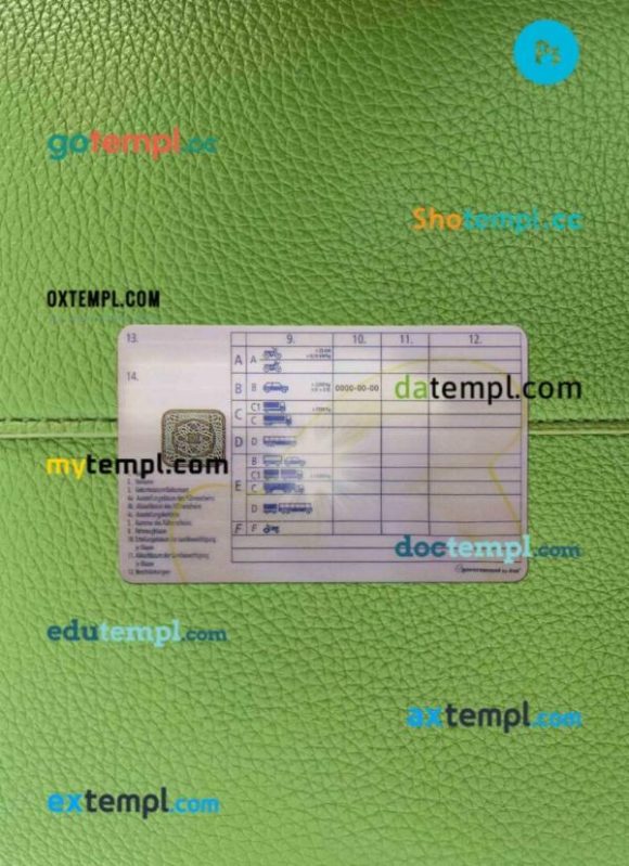 Austria driving license PSD files, scan look and photographed image, 2 in 1 - Image 2