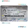 Bolivian travel visa PSD example, with fonts