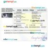 Bosnian travel visa PSD example