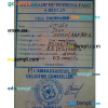 Burkinabé stamp tourist visa PSD example