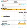 Baby Sitting Invoice example in word and pdf format