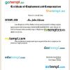 Bahrain The Fakhro Group certificate of employment and compensation Word and PDF download template
