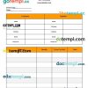 Basic Construction Invoice example in word and pdf format