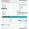 Basic proforma invoice example in word and pdf format