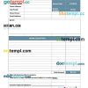 Basic service invoice example in word and pdf format