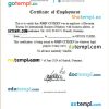 Bavaria Bureau for International Business Relations certificate of employment Word and PDF download template