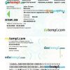 Belgium identity card PSD template, completely editable