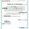 Belize Palomo’s Dental Center certificate of employment Word and PDF download template