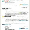 Benin UBTH certificate of employment Word and PDF download template