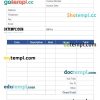 Billing Invoice Blank Spreadsheet example in word and pdf format