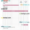 Blank service invoice example in word and pdf format