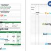 Blank University Invoice example in word and pdf format