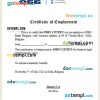 Bulgaria KBC Bank certificate of employment Word and PDF download template