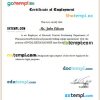Burundi CAMEBU certificate of employment Word and PDF download template