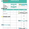 Business Service Invoice example in word and pdf format