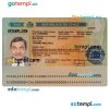 Chilean tourism visa PSD example, with fonts