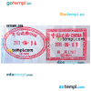 Chinese visa stamp PSD example, with fonts