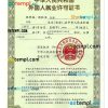 Chinese employment permit (work visa) example in PSD format