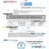 Congo electronic travel visa PSD example, with fonts