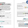 California Springing Power of Attorney example, fully editable