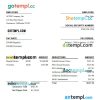 California salary pay stub Word and PDF example