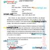 Cameroon Elysian Airlines certificate of employment Word and PDF download template