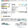 Canada ELK energy utility bill template, fully editable in PSD format