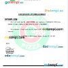 Canada Freshslice Pizza certificate of employment Word and PDF download template