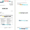 Canadian Hexonet Services invoice Word and PDF example, 2 pages