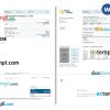 Canadian Hydro-Québec utility bill download example in .doc and .pdf format, 2 pages