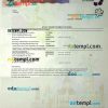 Canada study permit PSD template, with fonts