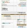 Carpet Cleaning Service Invoice example in word and pdf format