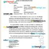 Central Africa Group Kamach certificate of employment Word and PDF download template