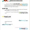 Chile VTR Telecom Company certificate of employment Word and PDF download template