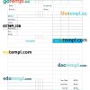Cleaning invoice example in word and pdf format