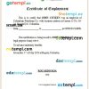 Colombia Ecopetrol certificate of employment Word and PDF download template
