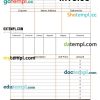 Commercial Export Invoice example in word and pdf format