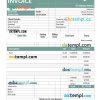 Commercial lease invoice example in word and pdf format