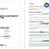 Common Agreement Word example, fully editable