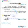 Congo Regideso certificate of employment Word and PDF download template