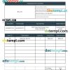 Construction job Invoice example in word and pdf format