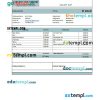 Construction company earning statement example in Excel and PDF formats